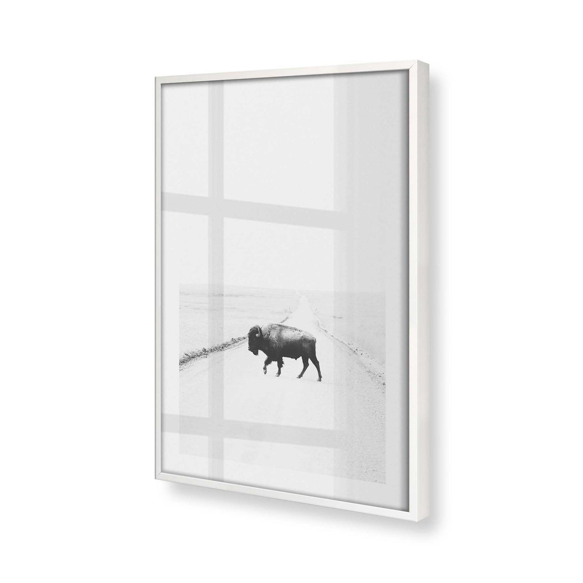 [Color:Opaque White], Picture of art in a Opaque White frame at an angle