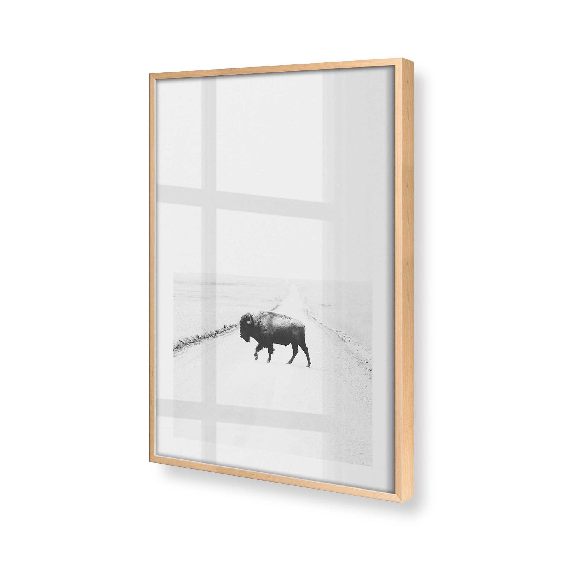 [Color:Raw Maple], Picture of art in a Raw Maple frame at an angle