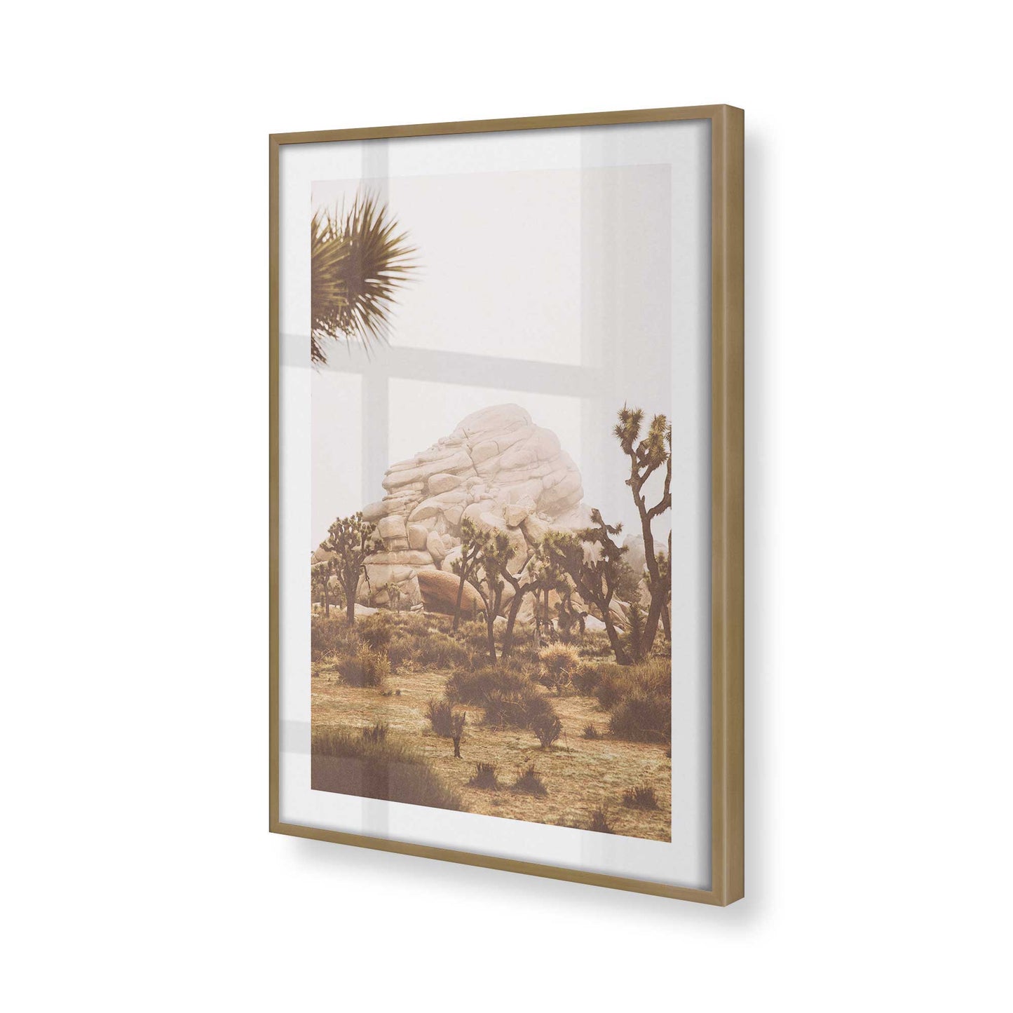 [Color:Brushed Gold], Picture of art in a Brushed Gold frame at an angle