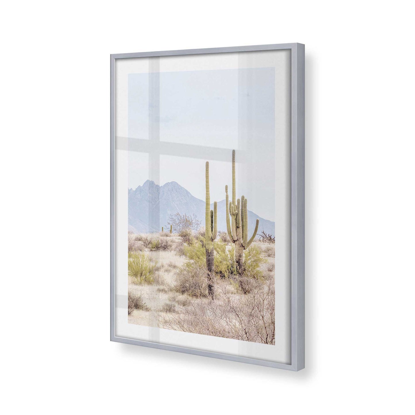 [Color:Polished Chrome], Picture of art in a Polished Chrome frame at an angle