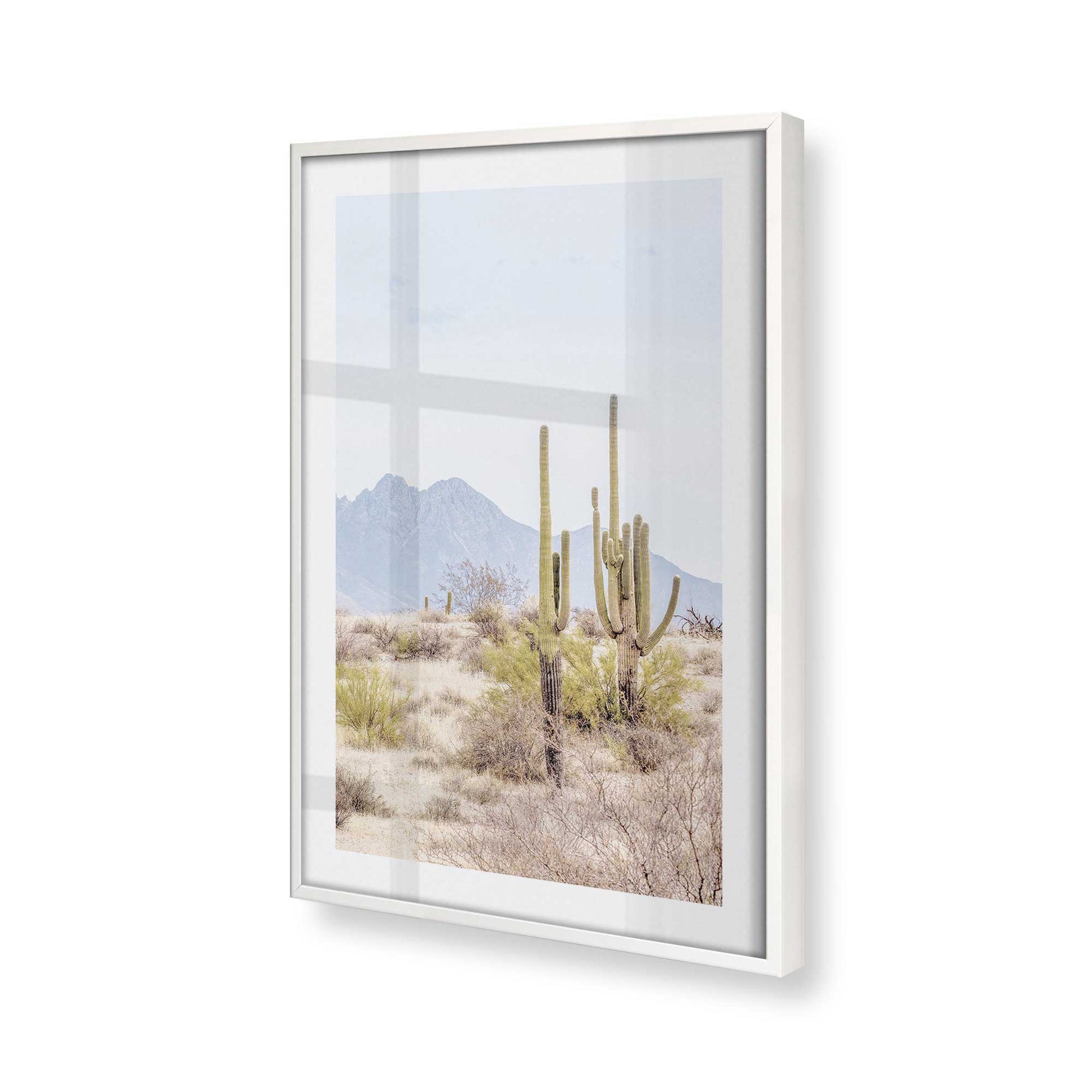 [Color:Opaque White], Picture of art in a Opaque White frame at an angle
