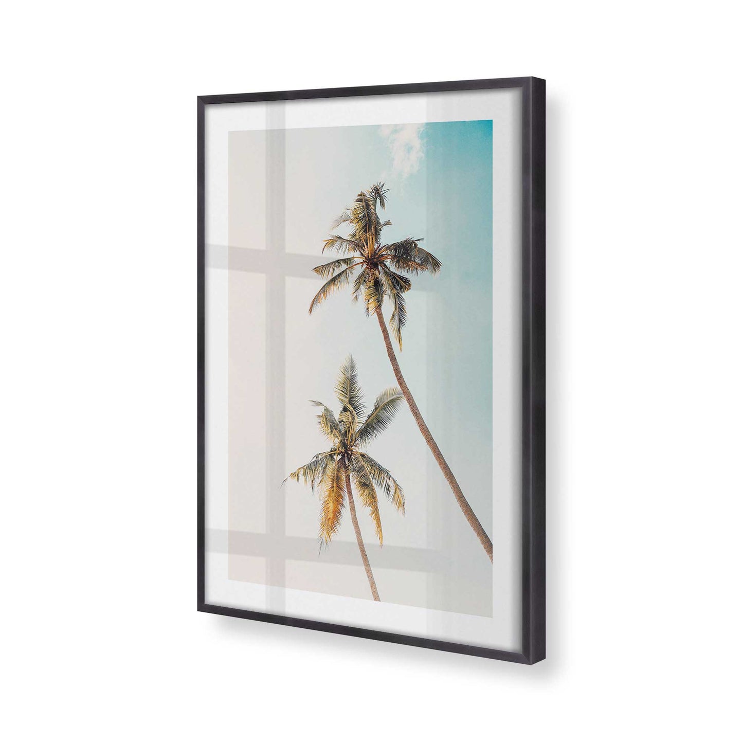 [Color:Weathered Zinc], Picture of art in a Weathered Zinc frame at an angle