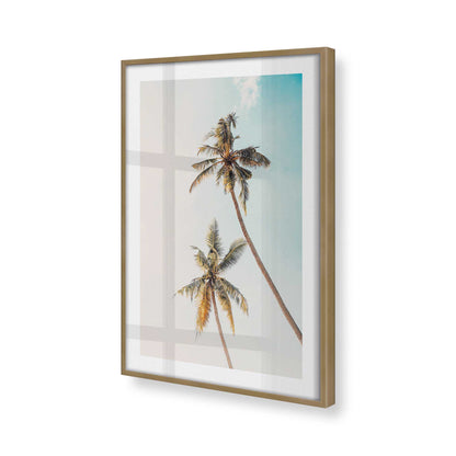 [Color:Brushed Gold], Picture of art in a Brushed Gold frame at an angle