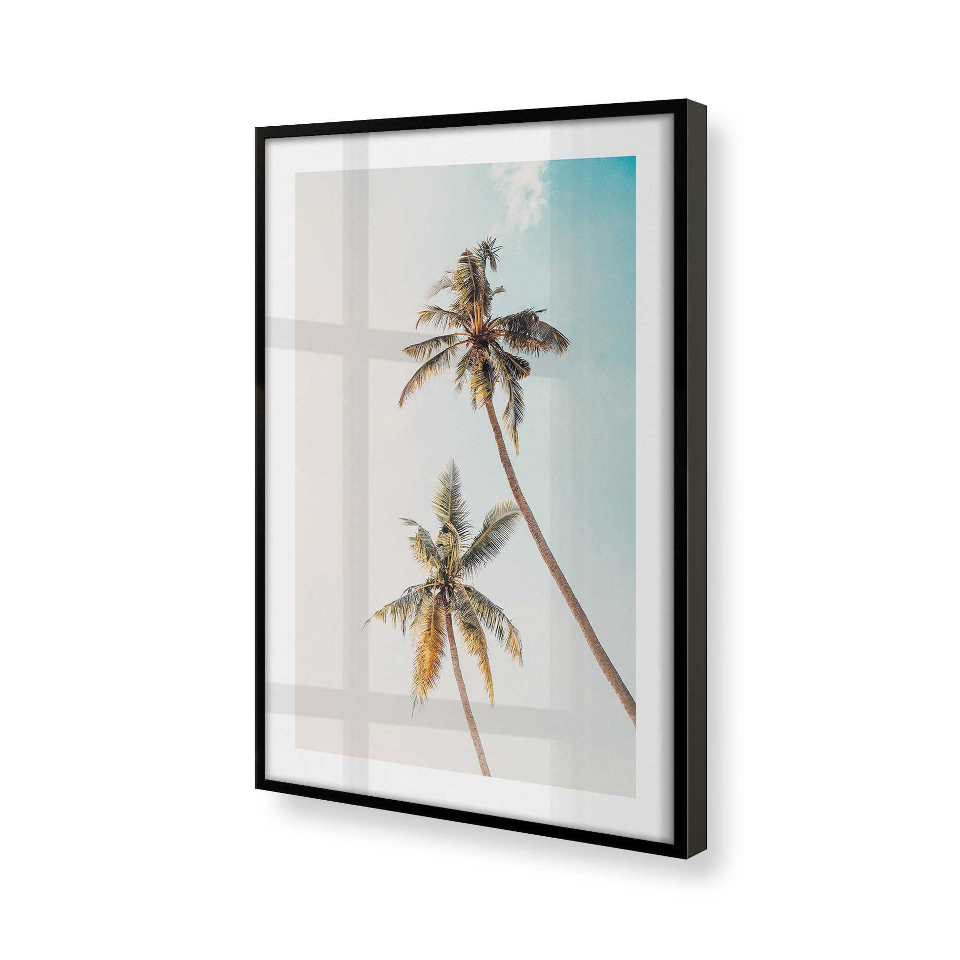 [Color:Satin Black], Picture of art in a Satin Black frame at an angle