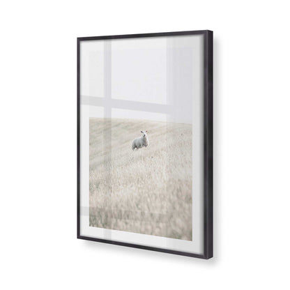 [Color:Weathered Zinc], Picture of art in a Weathered Zinc frame at an angle
