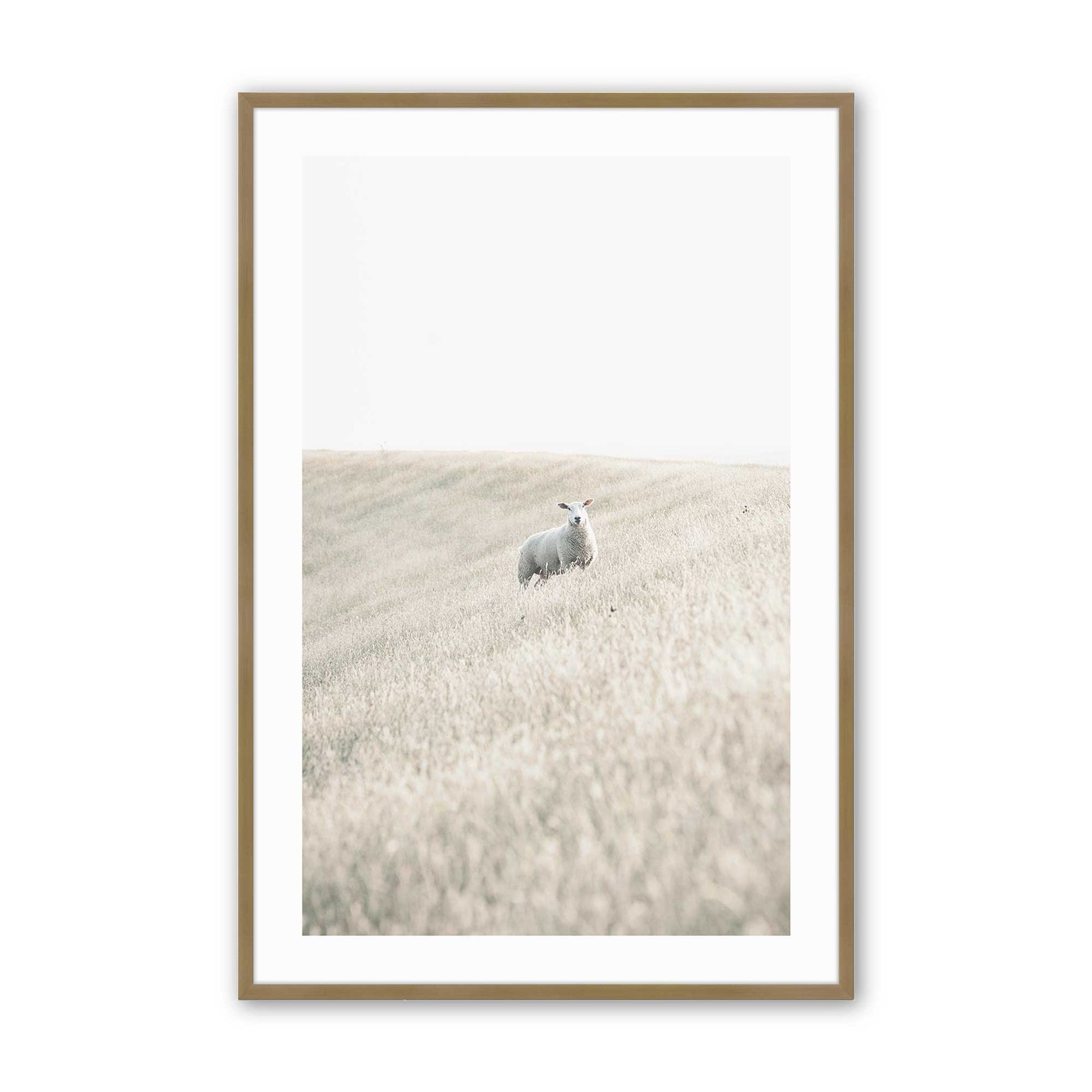 [Color:Brushed Gold], Picture of art in a Brushed Gold frame