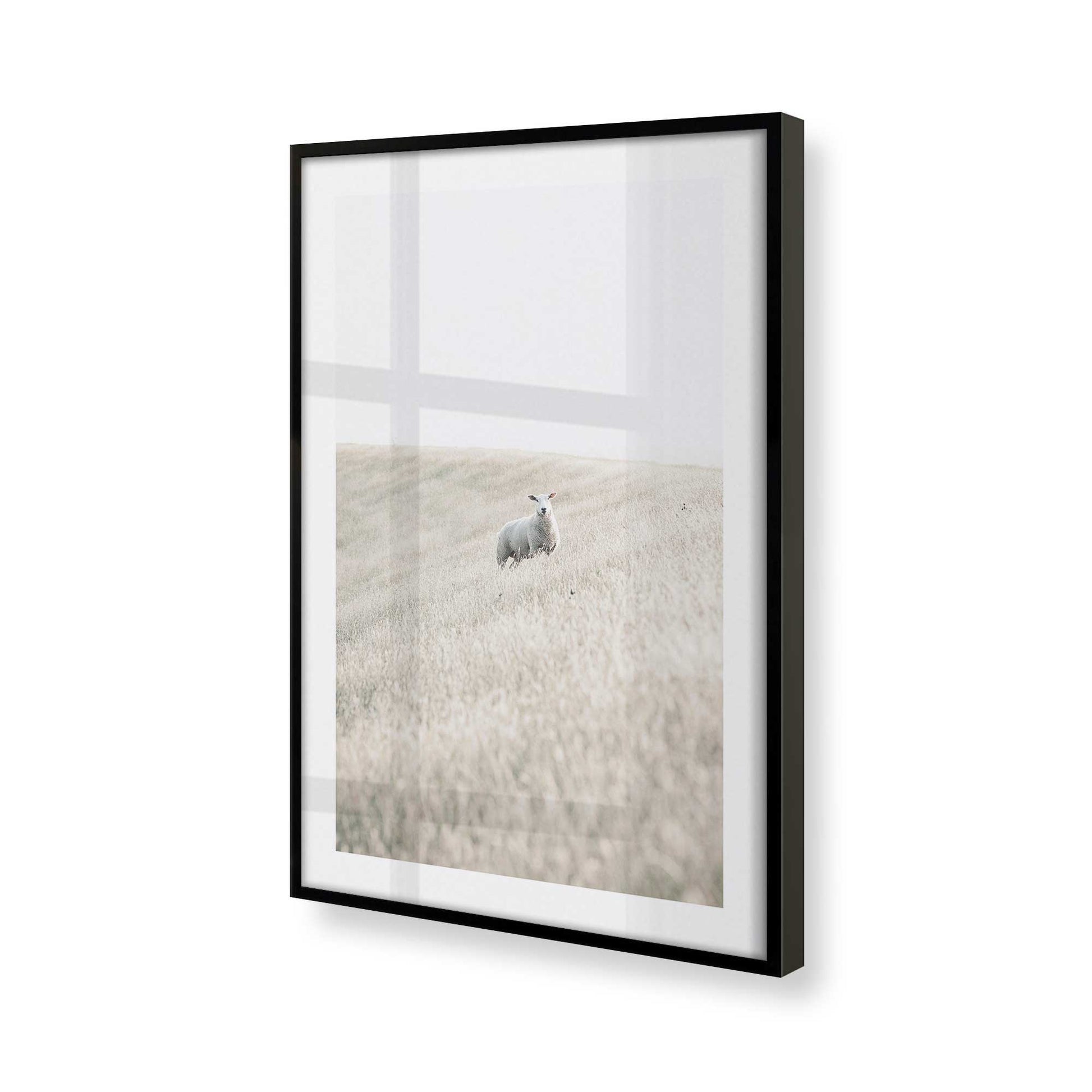 [Color:Satin Black], Picture of art in a Satin Black frame at an angle
