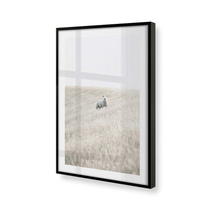 [Color:Satin Black], Picture of art in a Satin Black frame at an angle