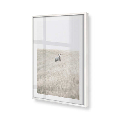 [Color:Opaque White], Picture of art in a Opaque White frame at an angle
