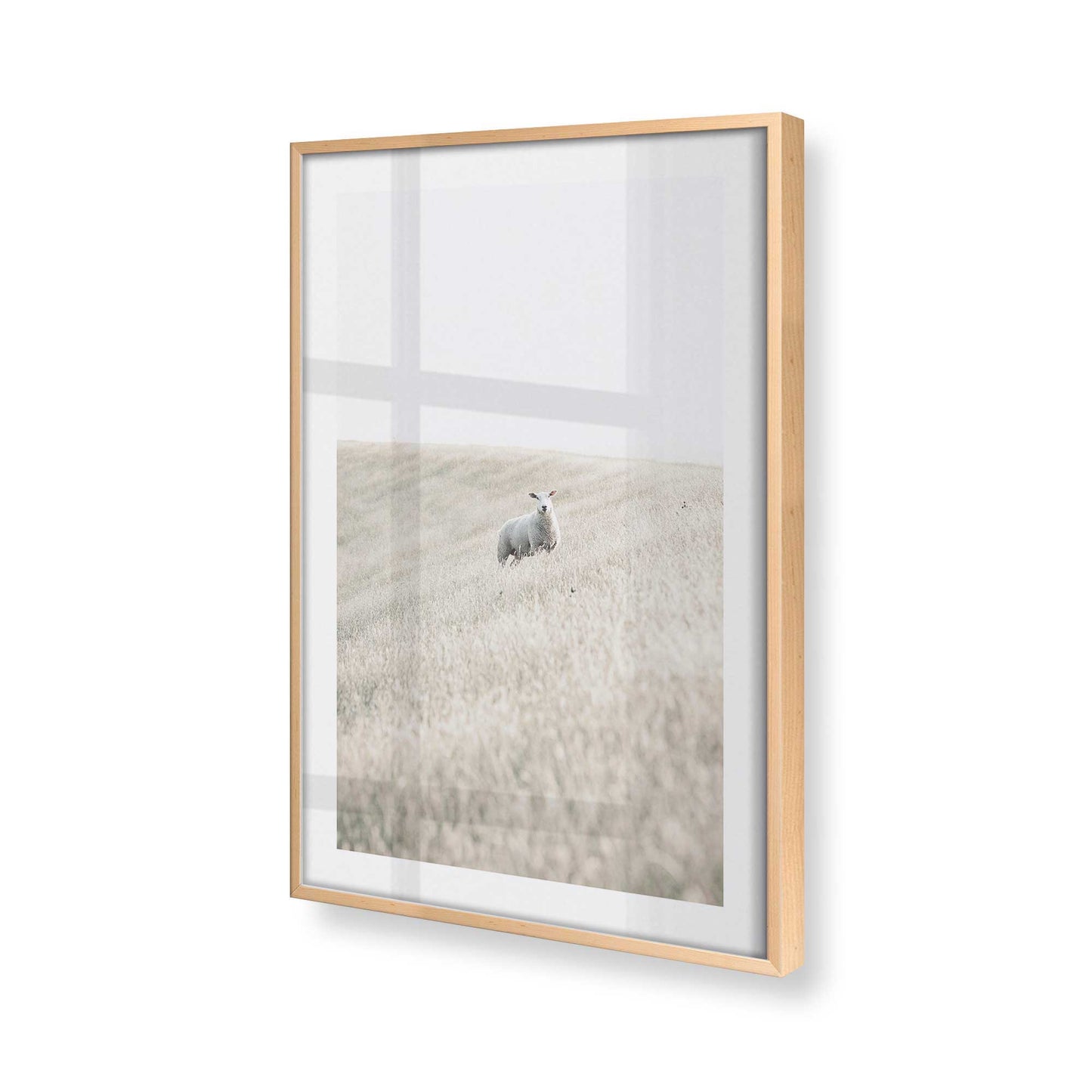 [Color:Raw Maple], Picture of art in a Raw Maple frame at an angle