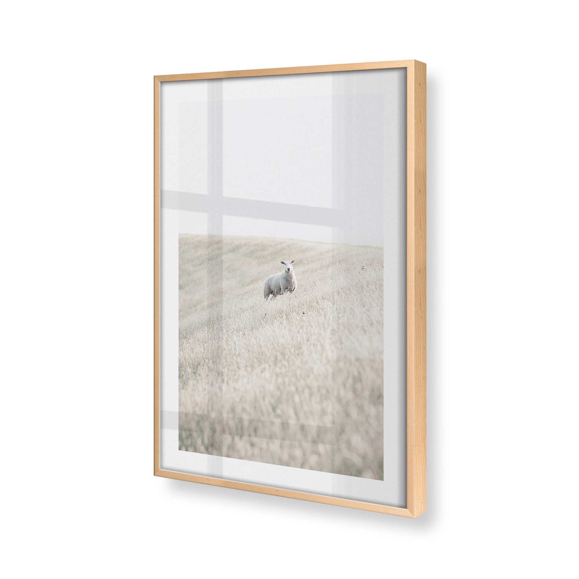 [Color:Raw Maple], Picture of art in a Raw Maple frame at an angle