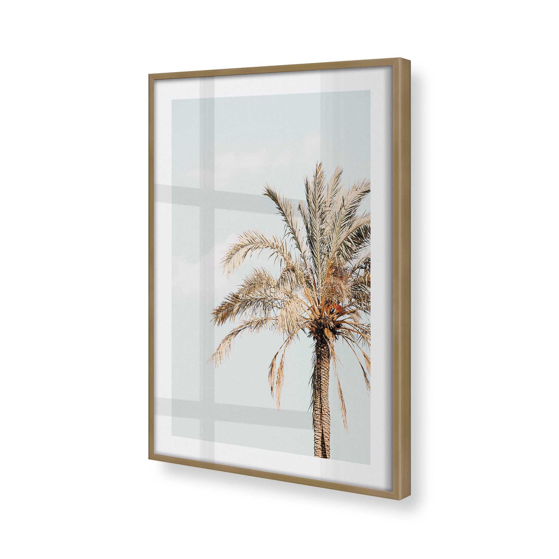[Color:Brushed Gold], Picture of art in a Brushed Gold frame at an angle
