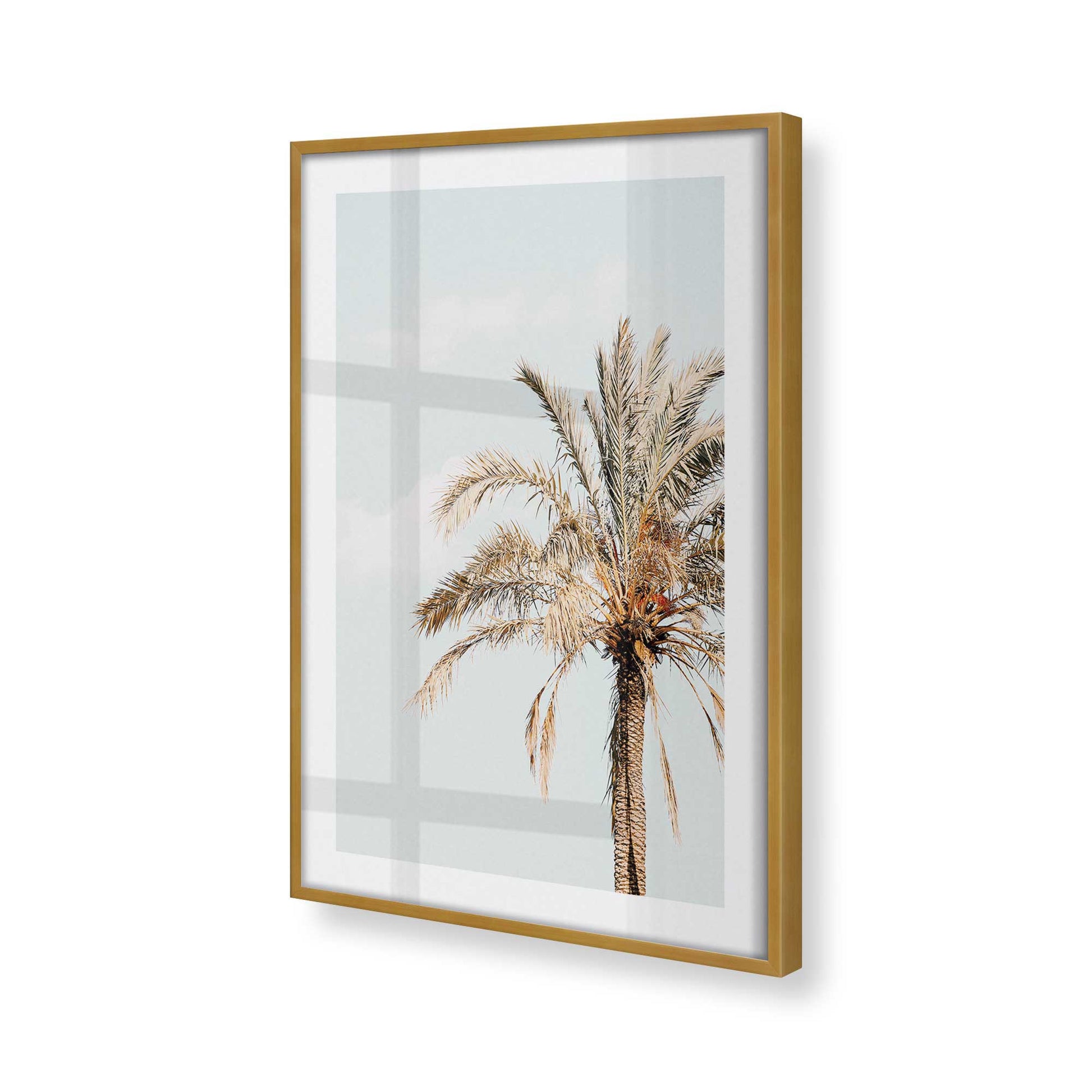 [Color:Polished Gold], Picture of art in a Polished Gold frame at an angle