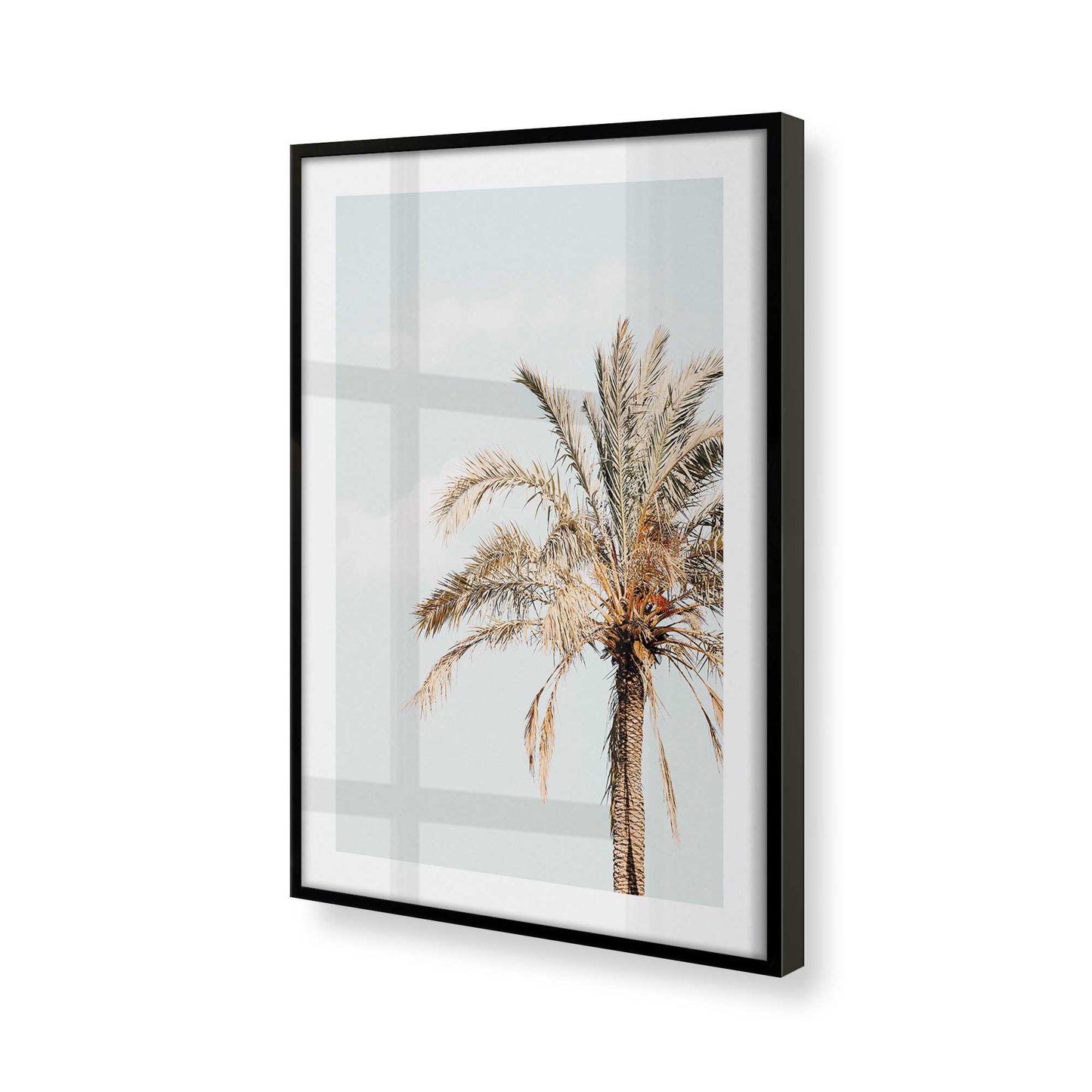 [Color:Satin Black], Picture of art in a Satin Black frame at an angle