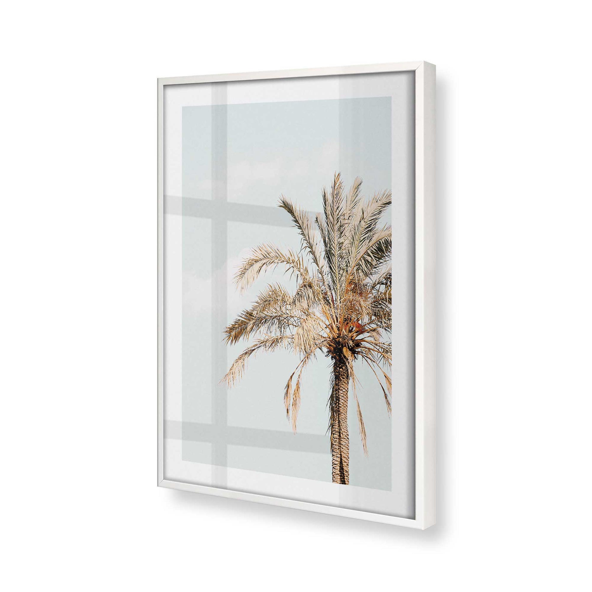 [Color:Opaque White], Picture of art in a Opaque White frame at an angle