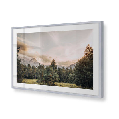 [Color:Polished Chrome], Picture of art in a Polished Chrome frame at an angle