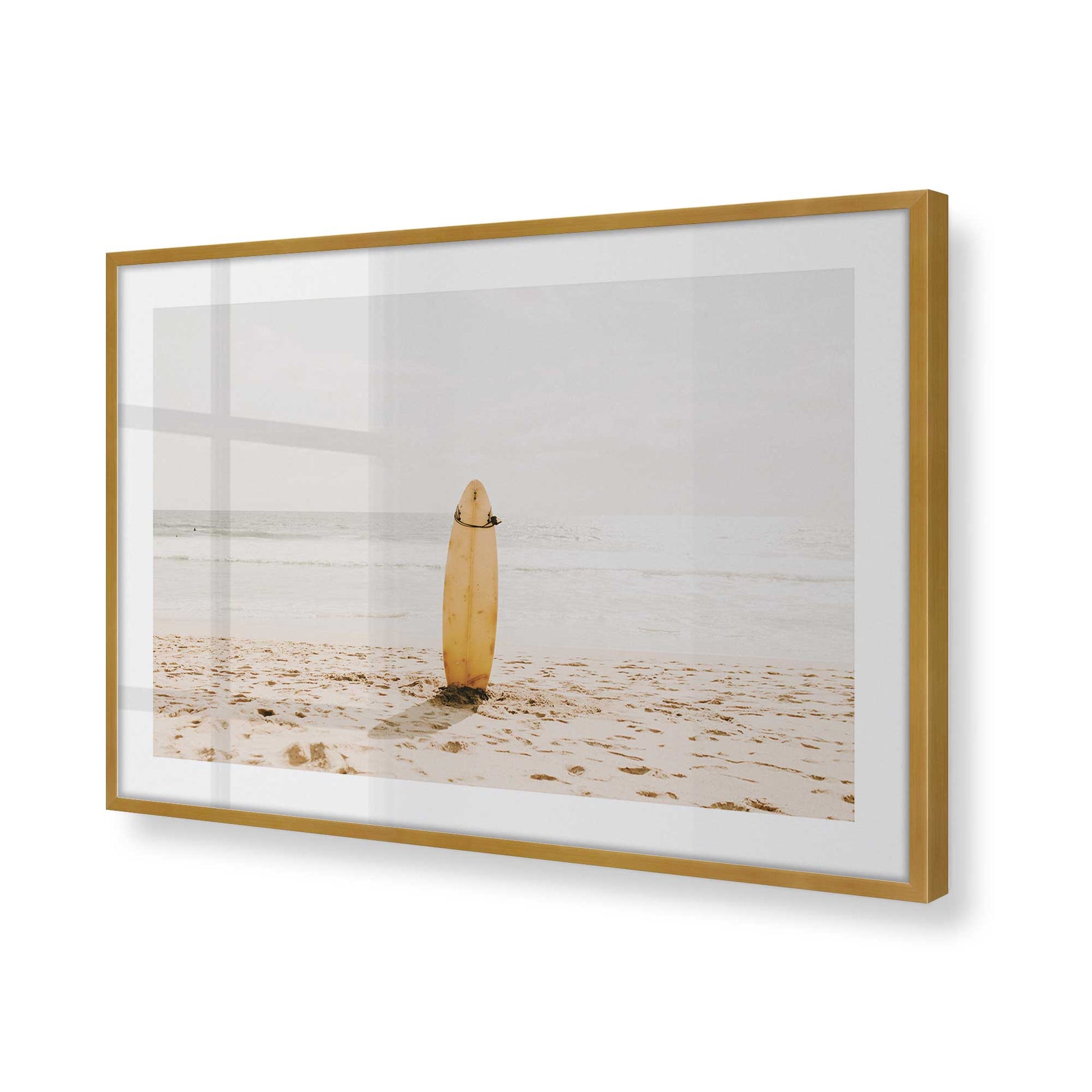[Color:Polished Gold], Picture of art in a Polished Gold frame at an angle