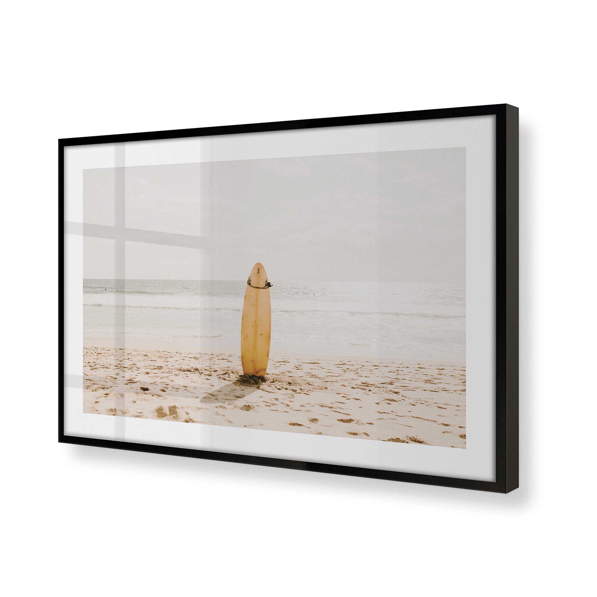 [Color:Satin Black], Picture of art in a Satin Black frame at an angle