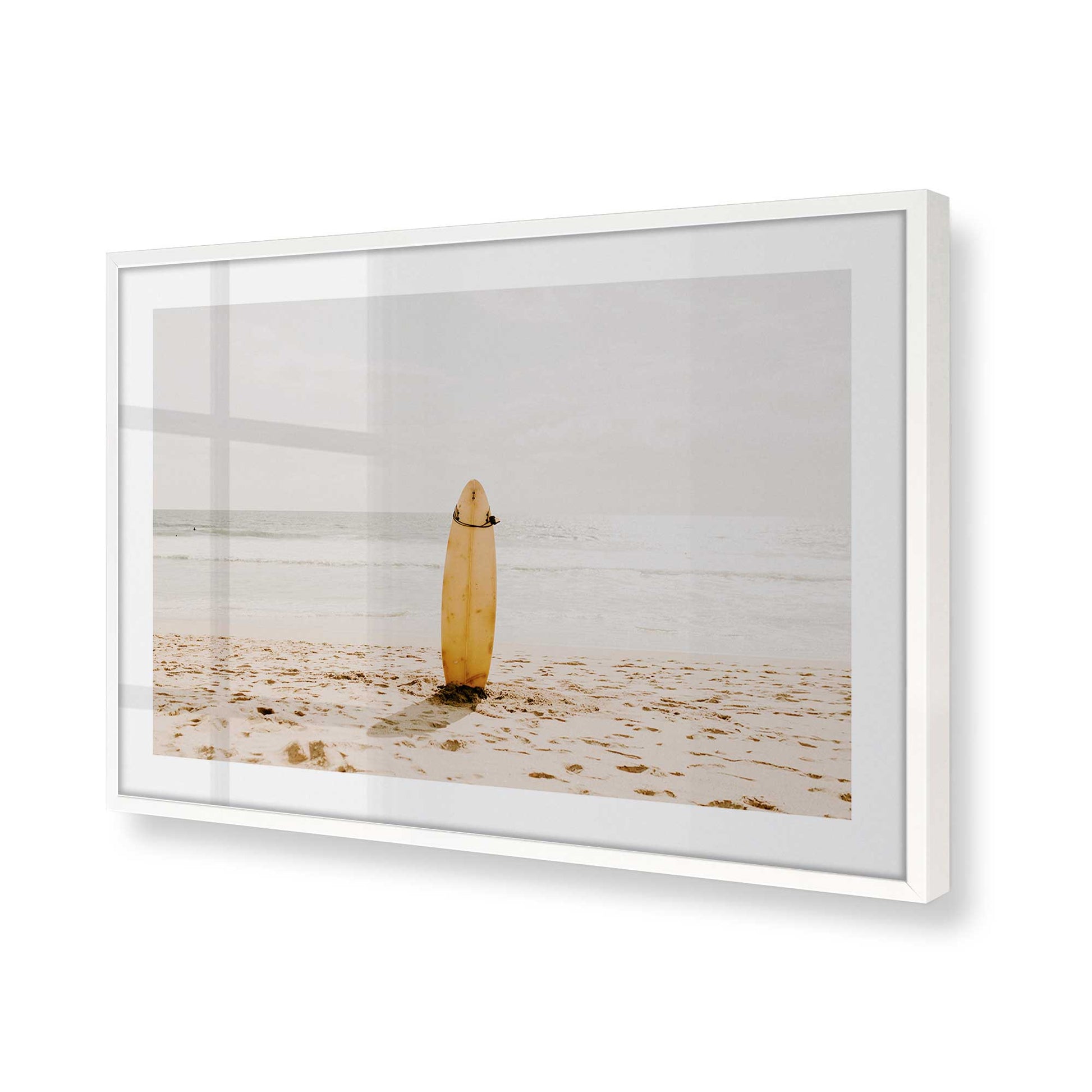 [Color:Opaque White], Picture of art in a Opaque White frame at an angle