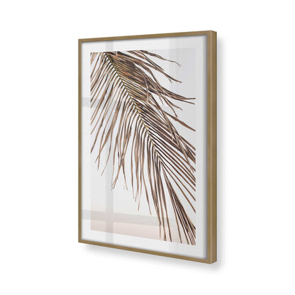 [Color:Brushed Gold], Picture of art in a Brushed Gold frame at an angle