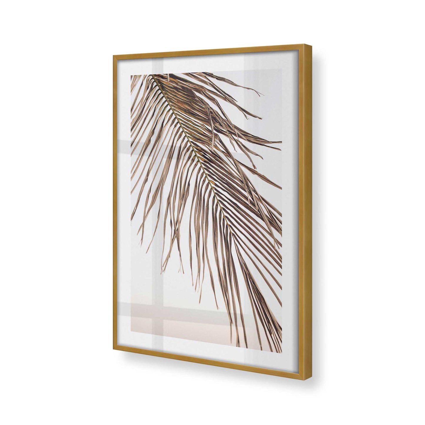 [Color:Polished Gold], Picture of art in a Polished Gold frame at an angle