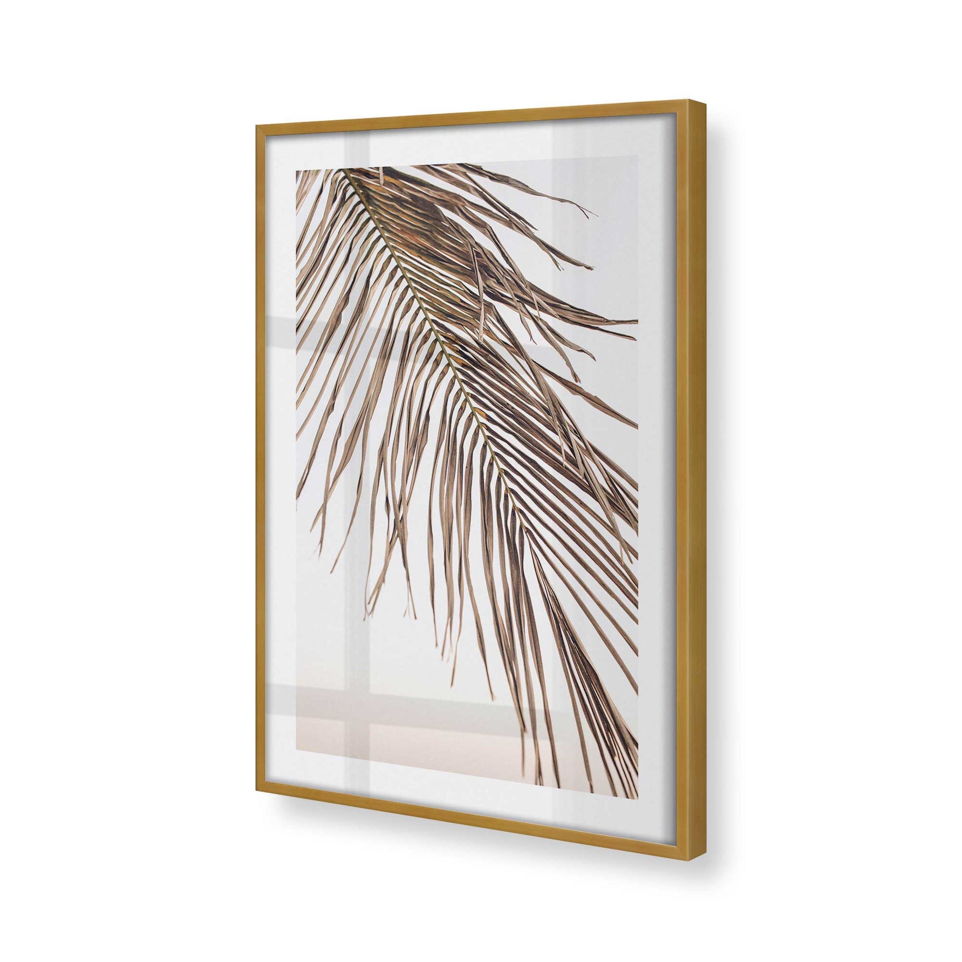 [Color:Polished Gold], Picture of art in a Polished Gold frame at an angle