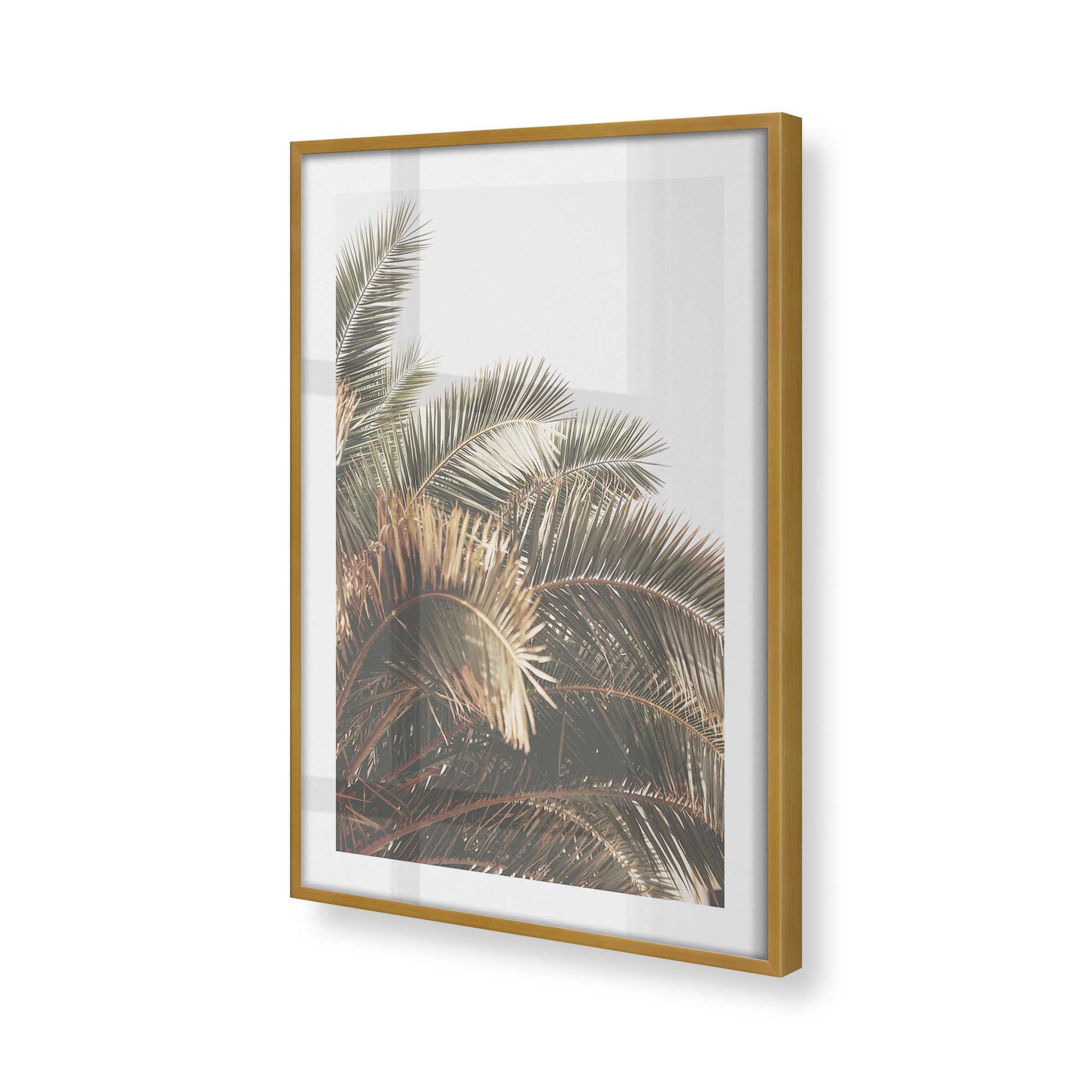 [Color:Polished Gold], Picture of art in a Polished Gold frame at an angle
