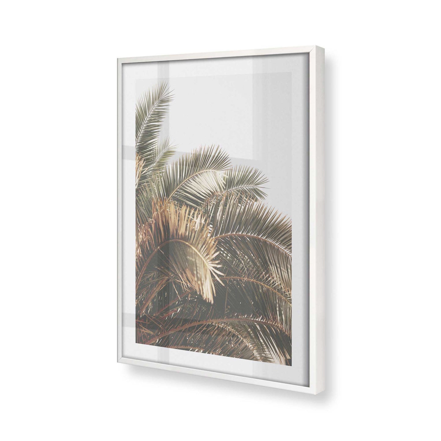 [Color:Opaque White], Picture of art in a Opaque White frame at an angle