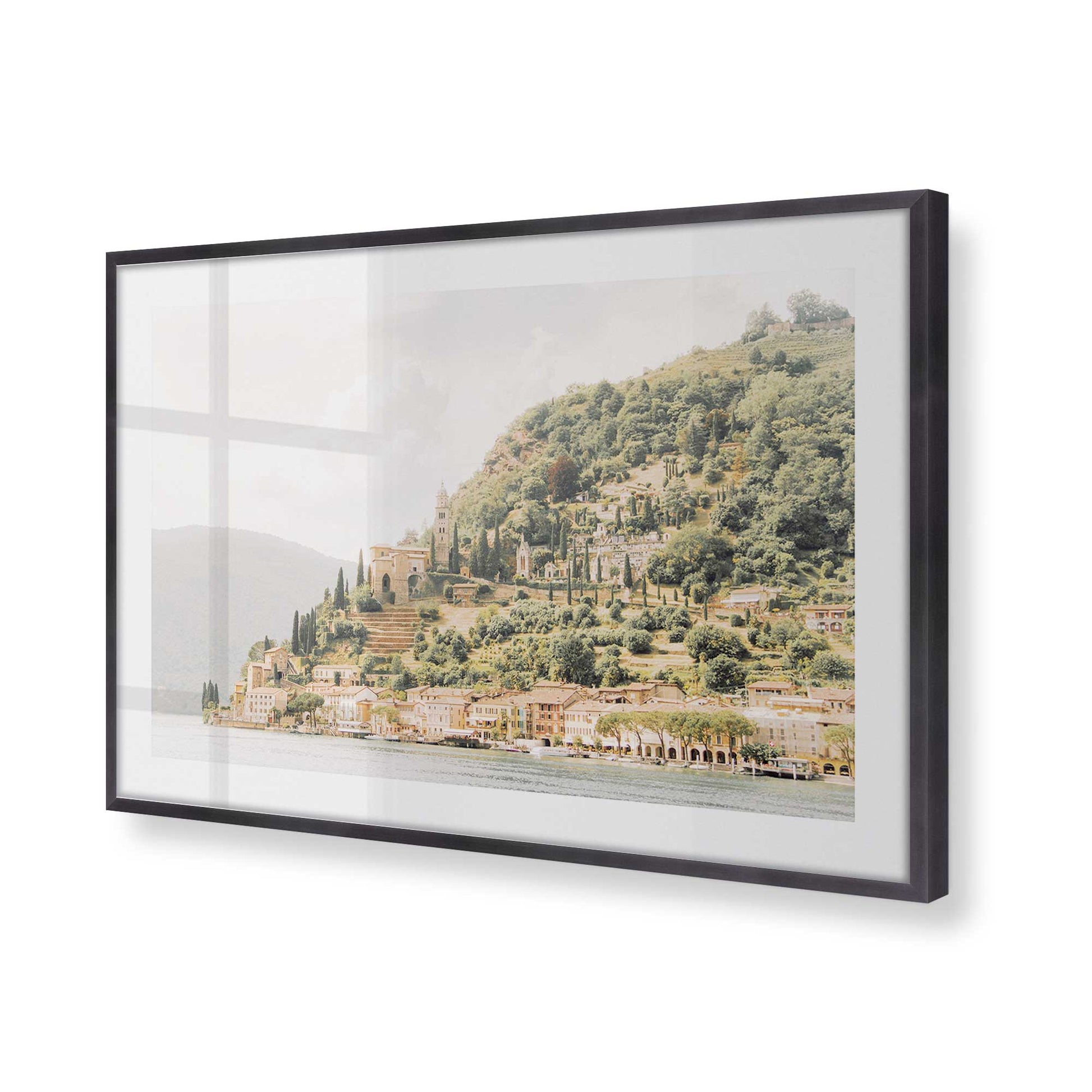 [Color:Weathered Zinc], Picture of art in a Weathered Zinc frame at an angle