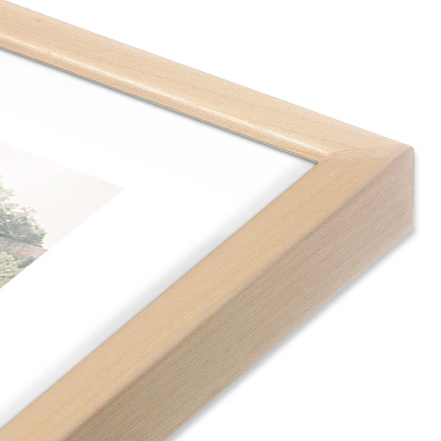 [Color:Raw Maple], Picture of art in a Raw Maple frame of the corner