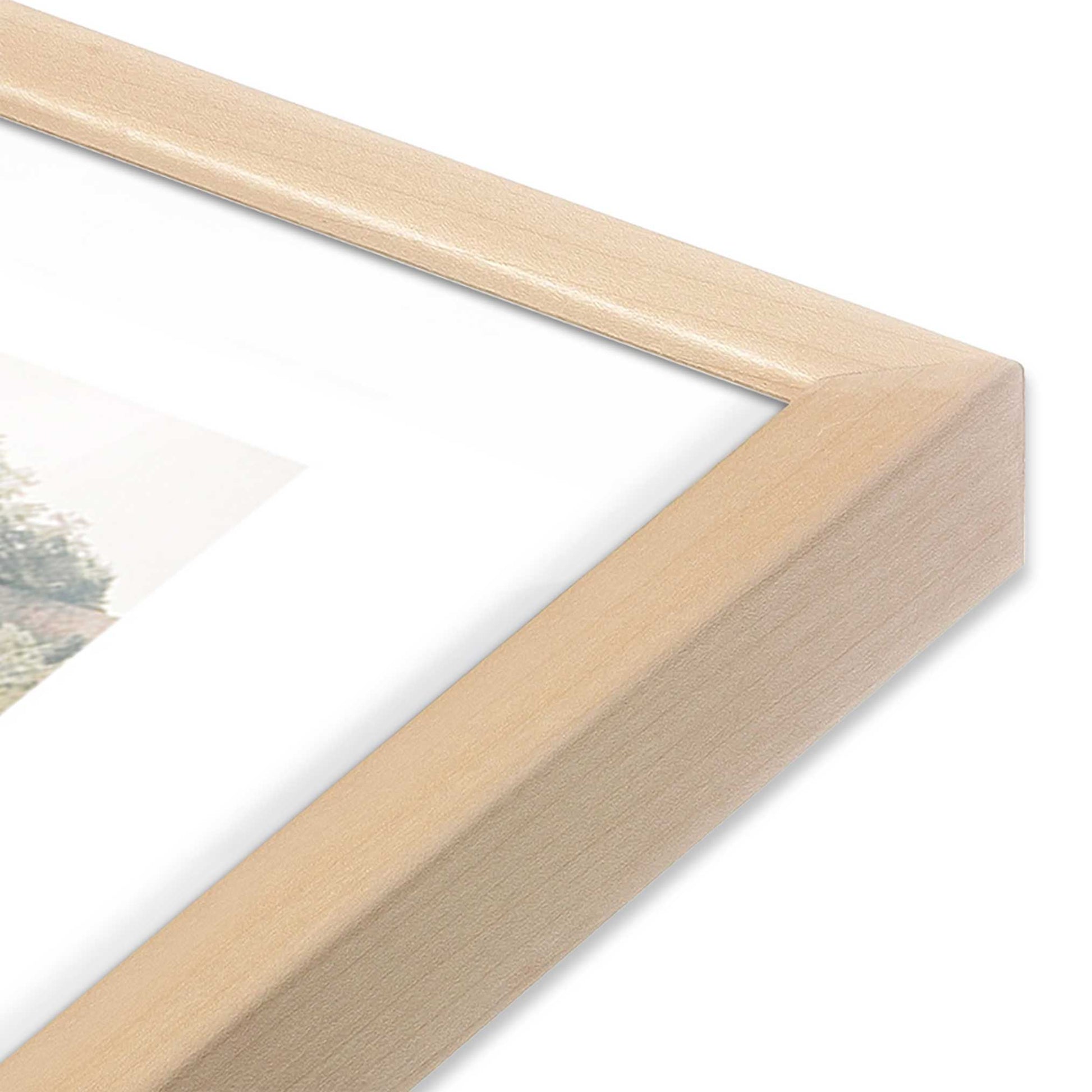 [Color:Raw Maple], Picture of art in a Raw Maple frame of the corner