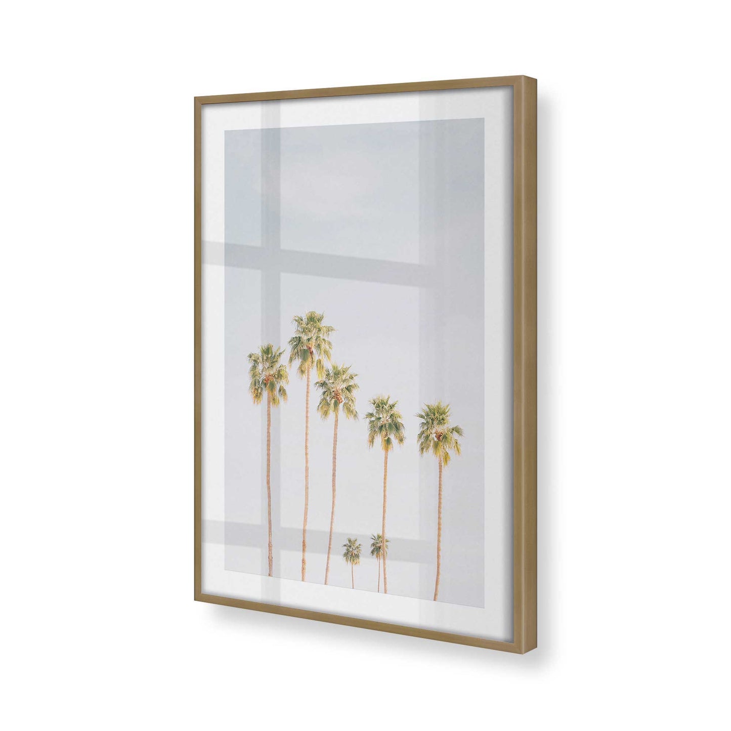 [Color:Brushed Gold], Picture of art in a Brushed Gold frame at an angle