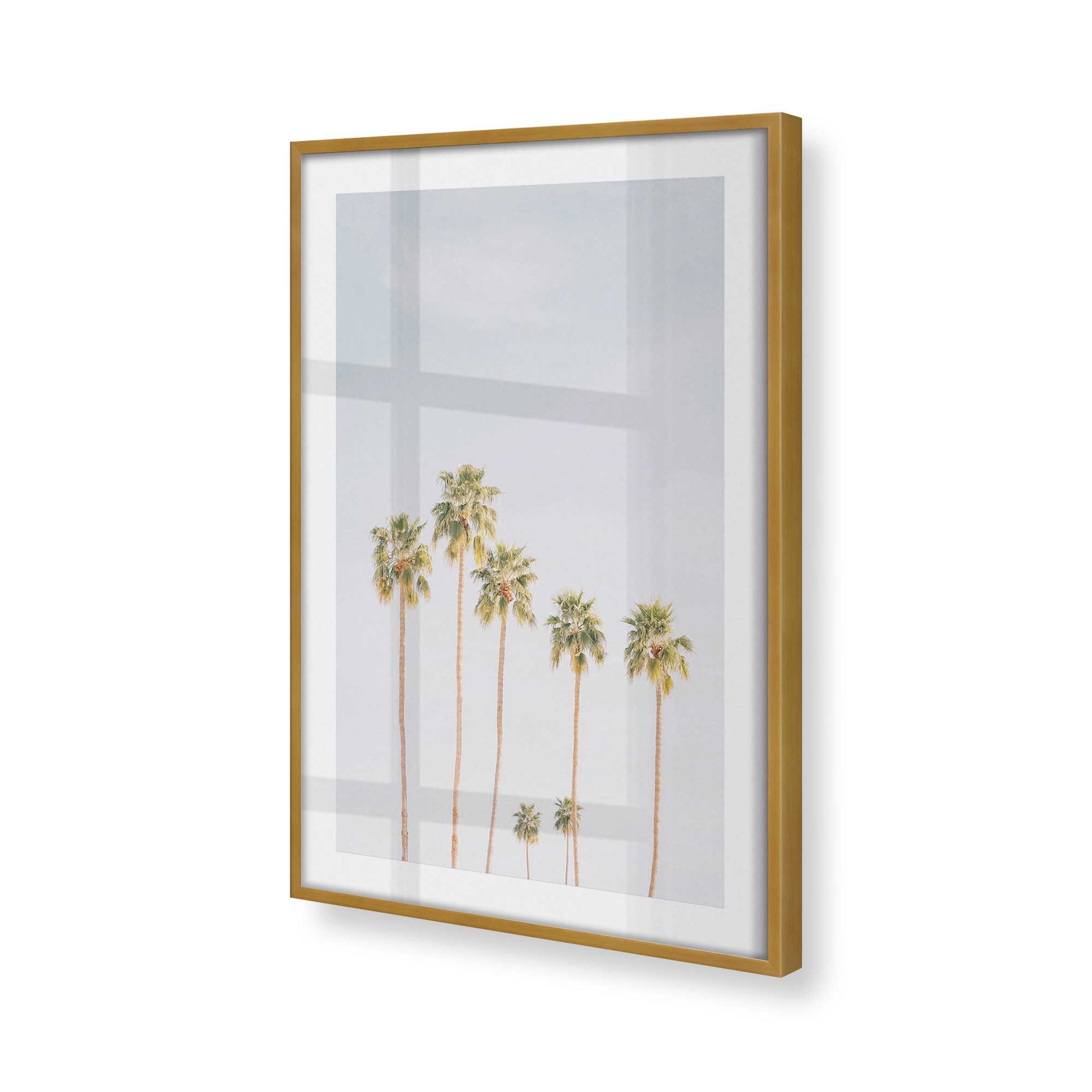 [Color:Polished Gold], Picture of art in a Polished Gold frame at an angle