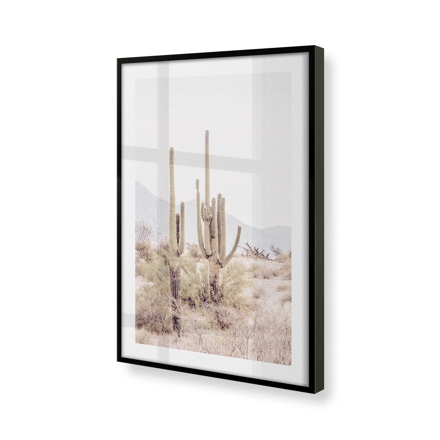 [Color:Satin Black], Picture of art in a Satin Black frame at an angle