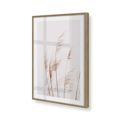 [Color:Brushed Gold], Picture of art in a Brushed Gold frame at an angle