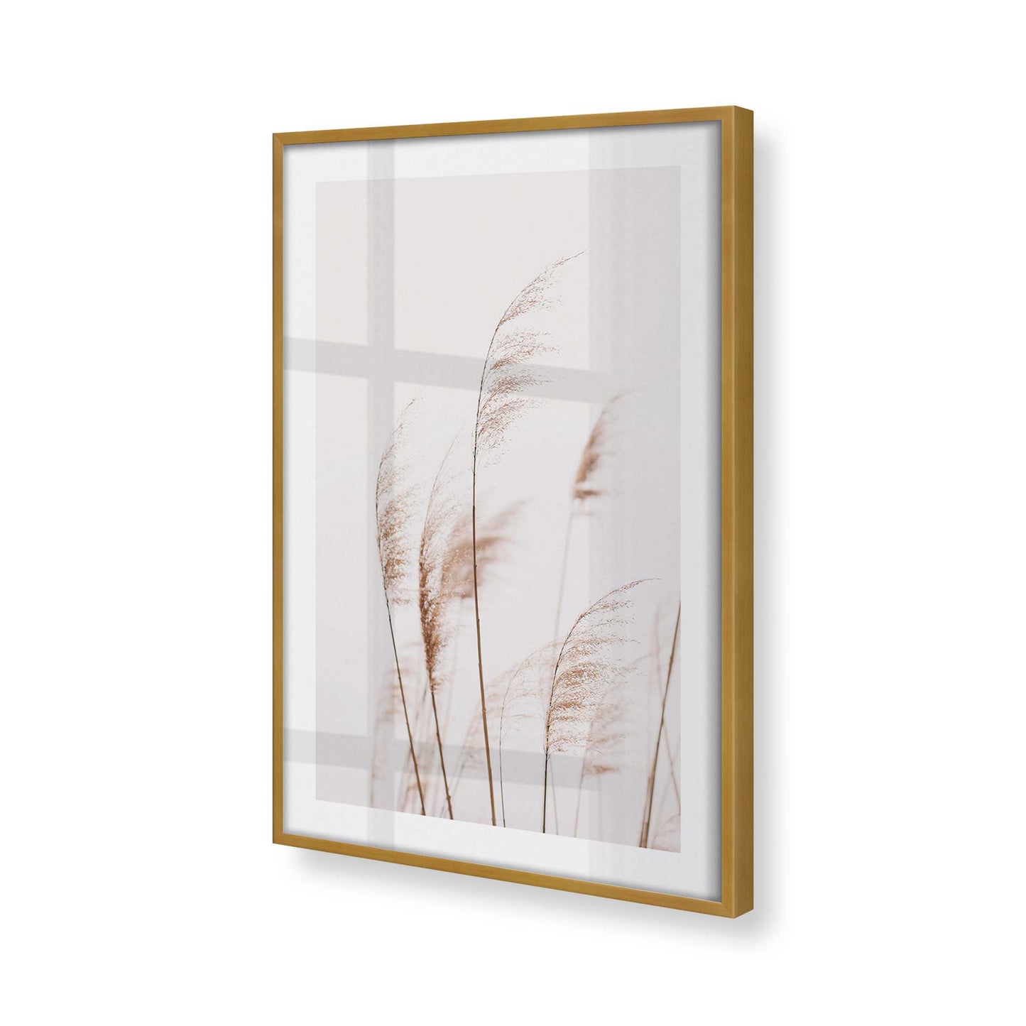 [Color:Polished Gold], Picture of art in a Polished Gold frame at an angle