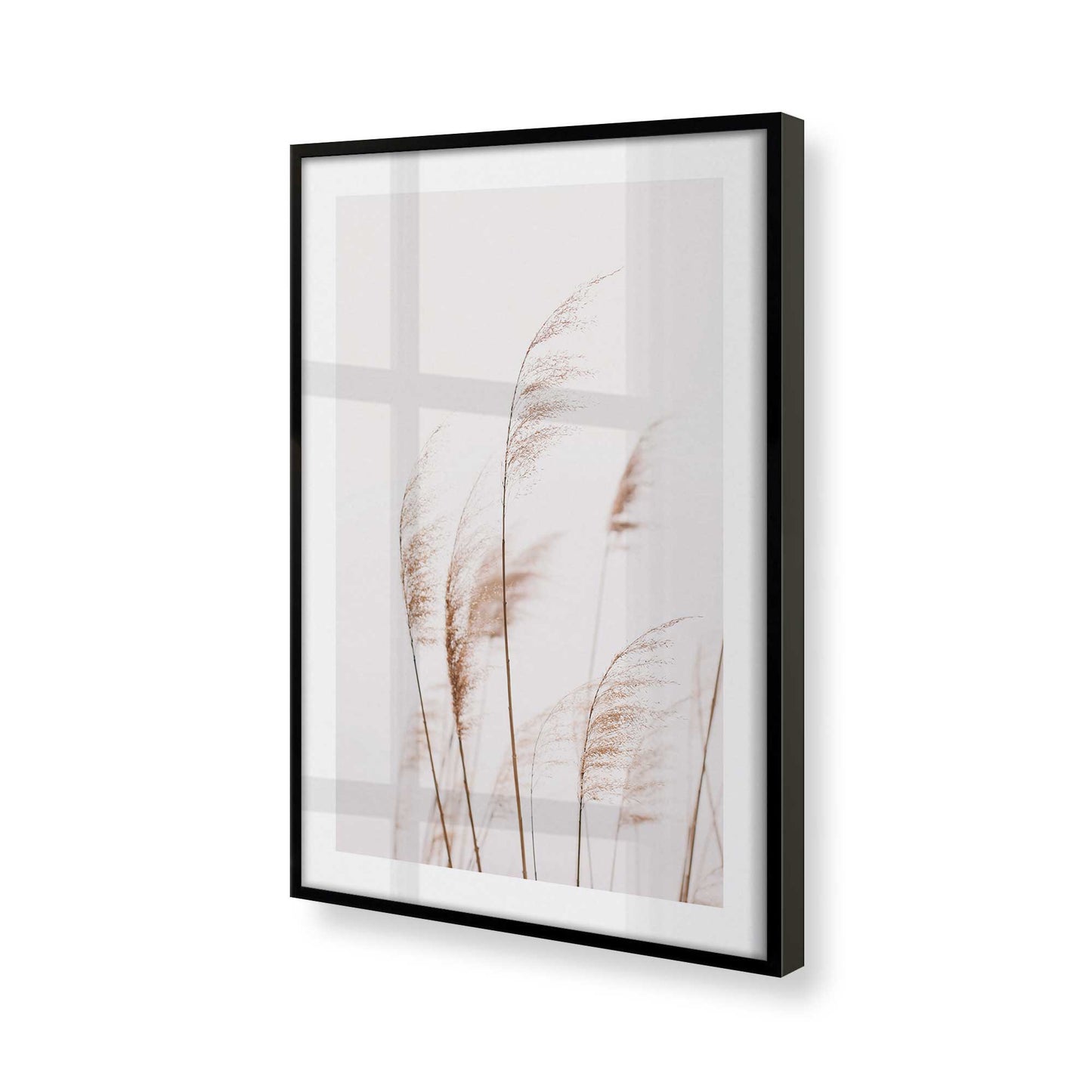 [Color:Satin Black], Picture of art in a Satin Black frame at an angle