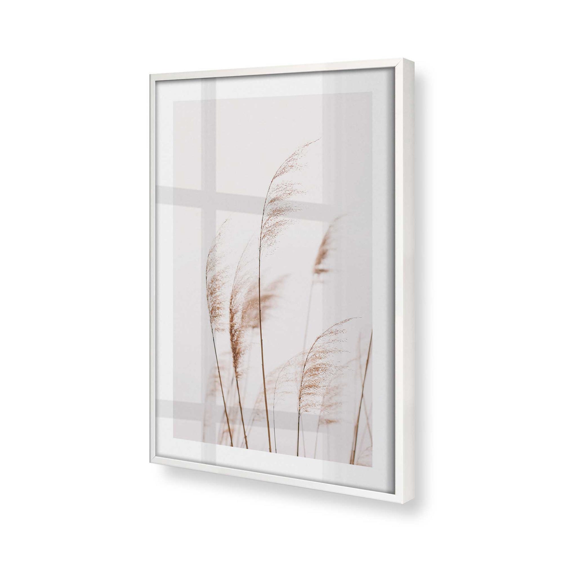 [Color:Opaque White], Picture of art in a Opaque White frame at an angle