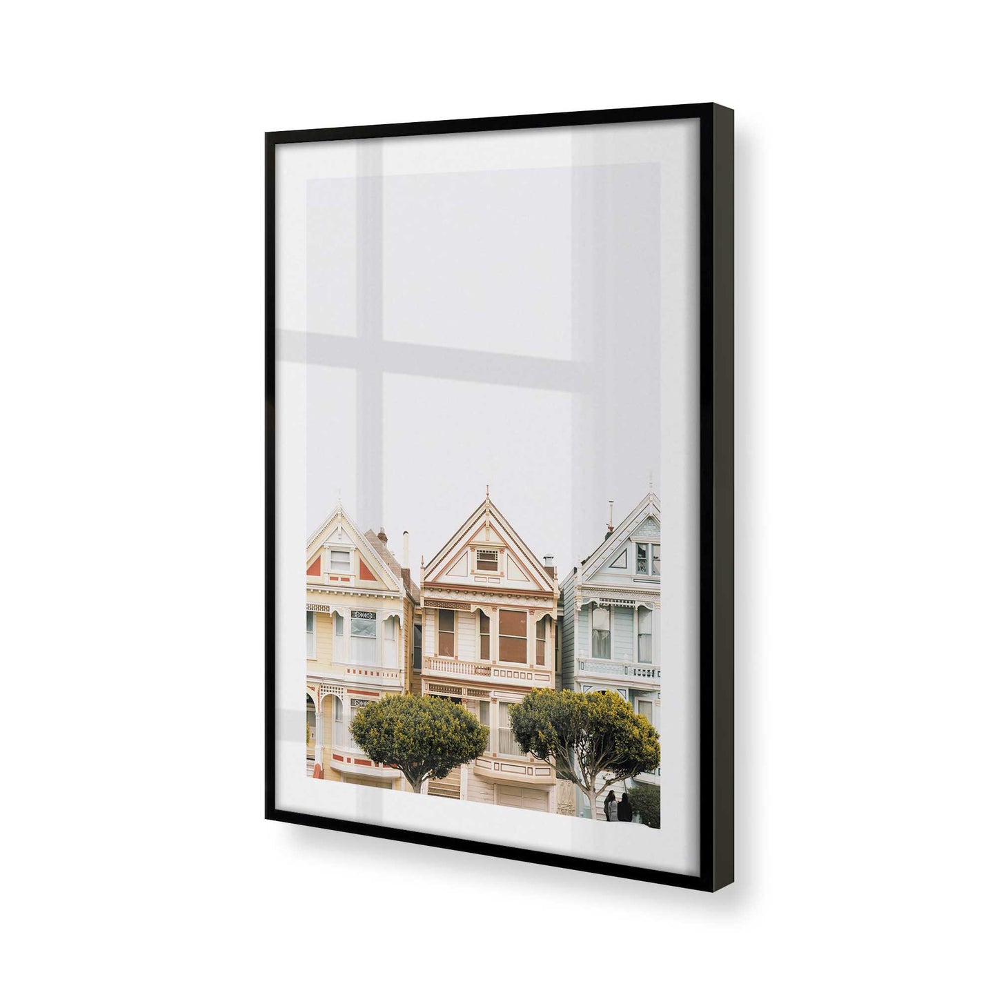 [Color:Satin Black], Picture of art in a Satin Black frame at an angle