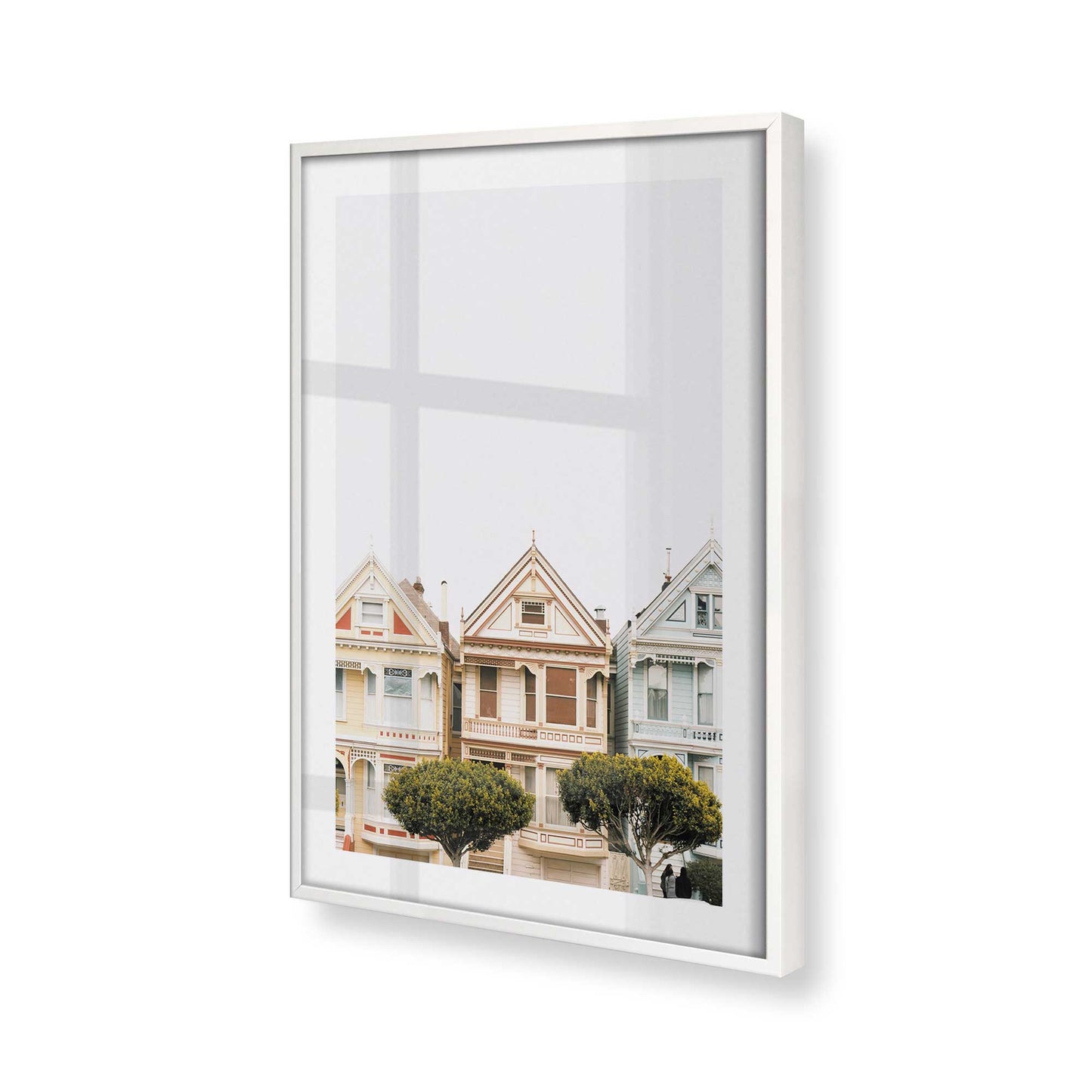 [Color:Opaque White], Picture of art in a Opaque White frame at an angle