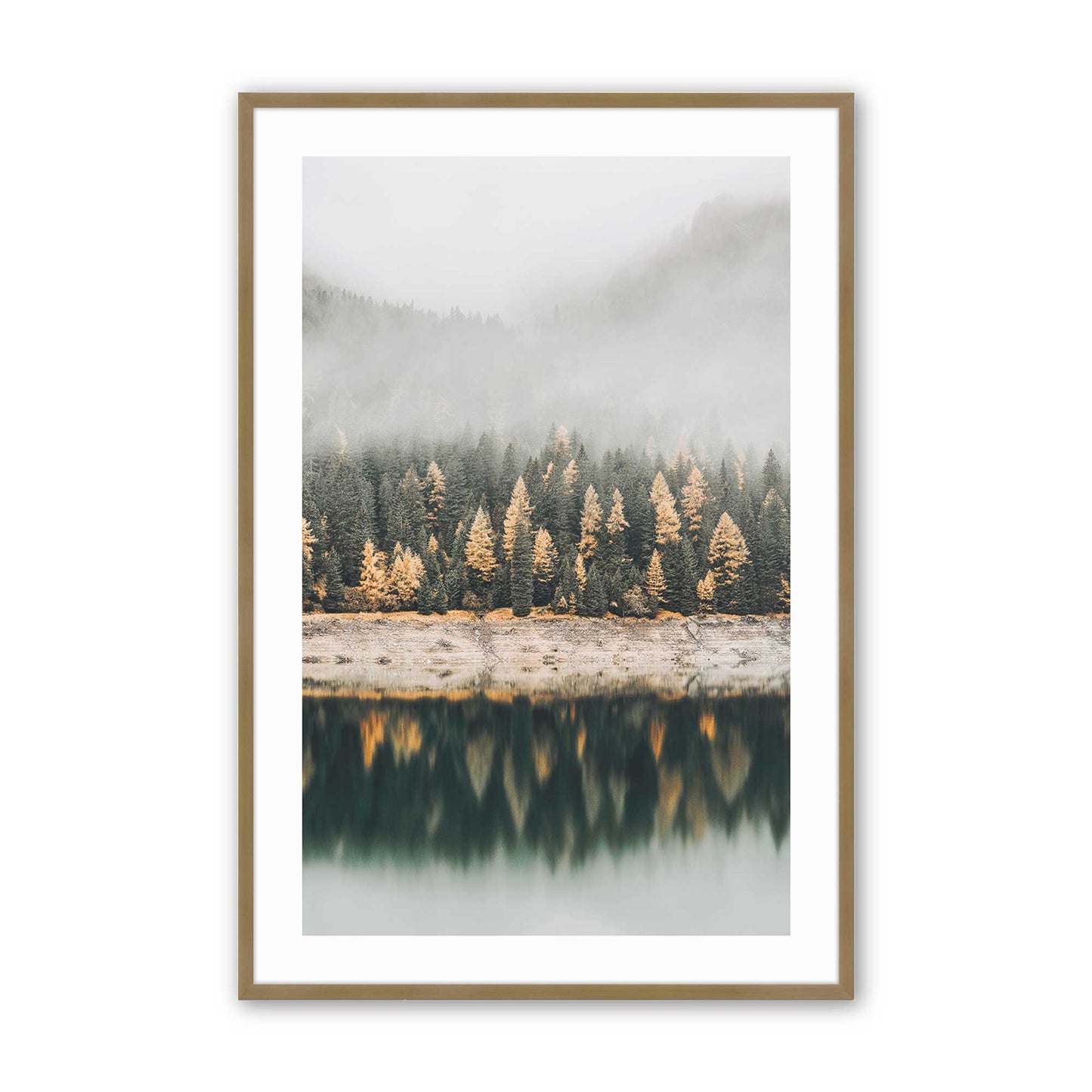 [Color:Brushed Gold], Picture of art in a Brushed Gold frame