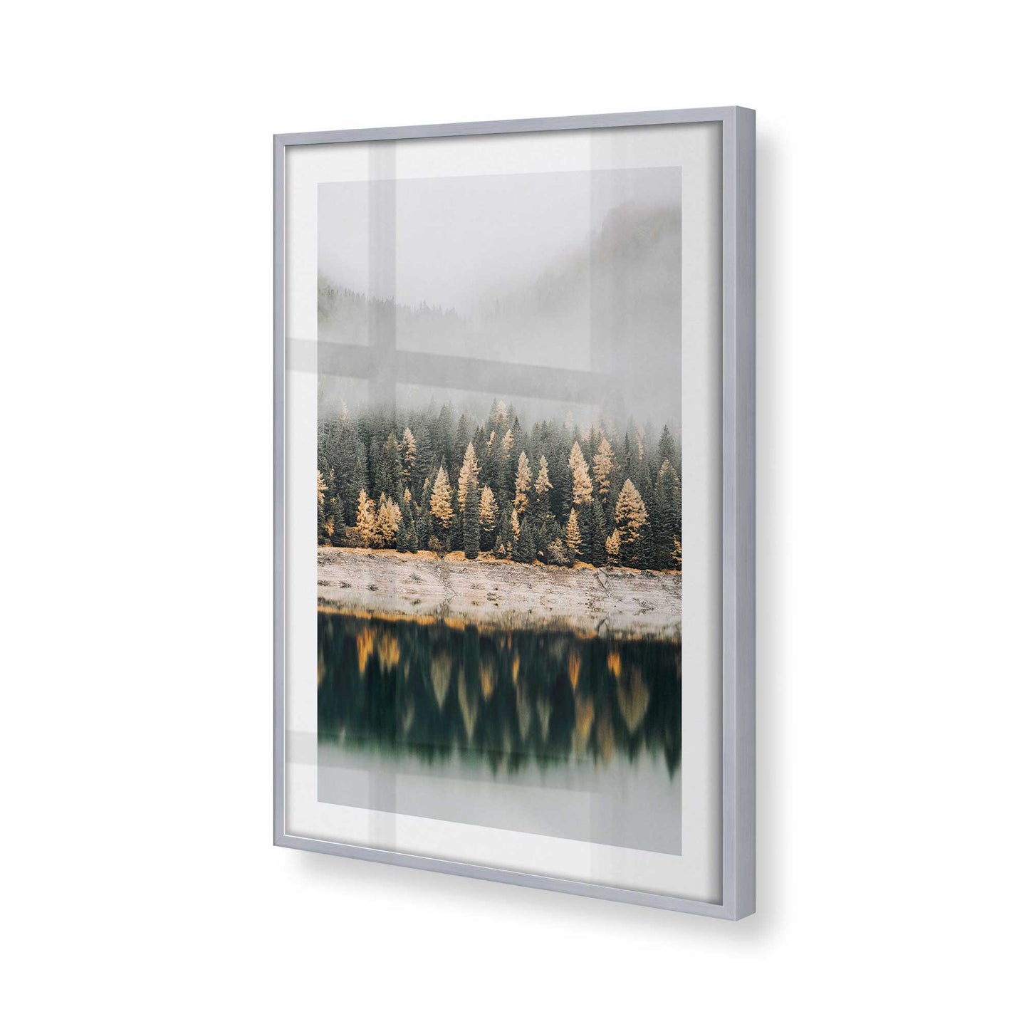 [Color:Polished Chrome], Picture of art in a Polished Chrome frame at an angle