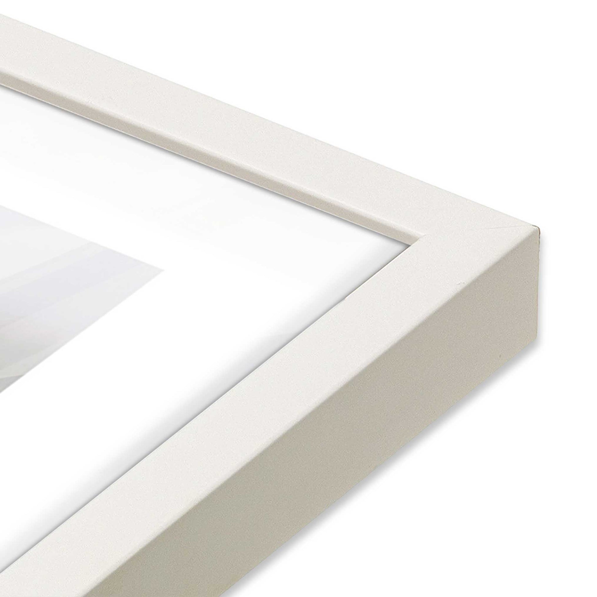 [Color:Opaque White], Picture of art in a Opaque White frame of the corner