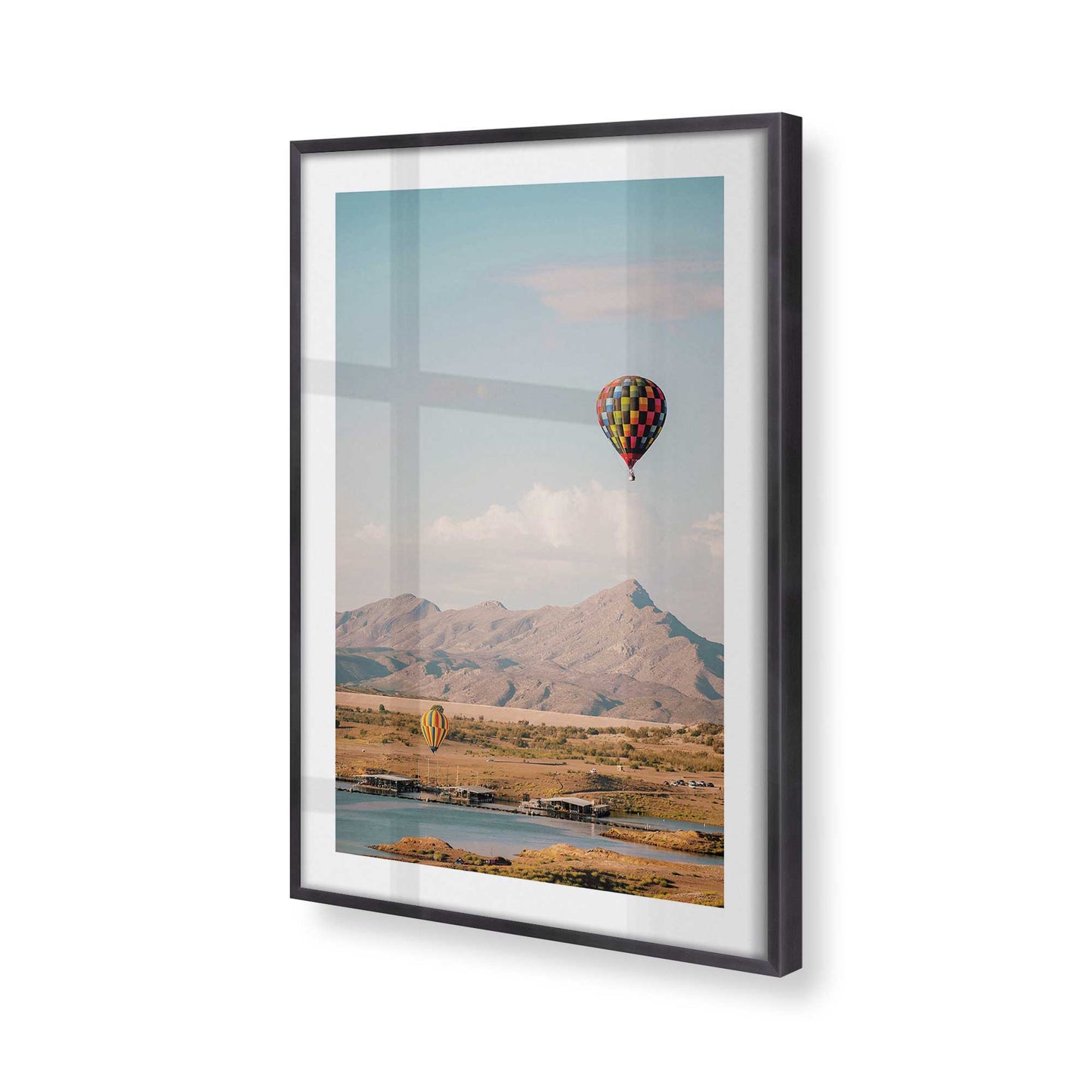 [Color:Weathered Zinc], Picture of art in a Weathered Zinc frame at an angle
