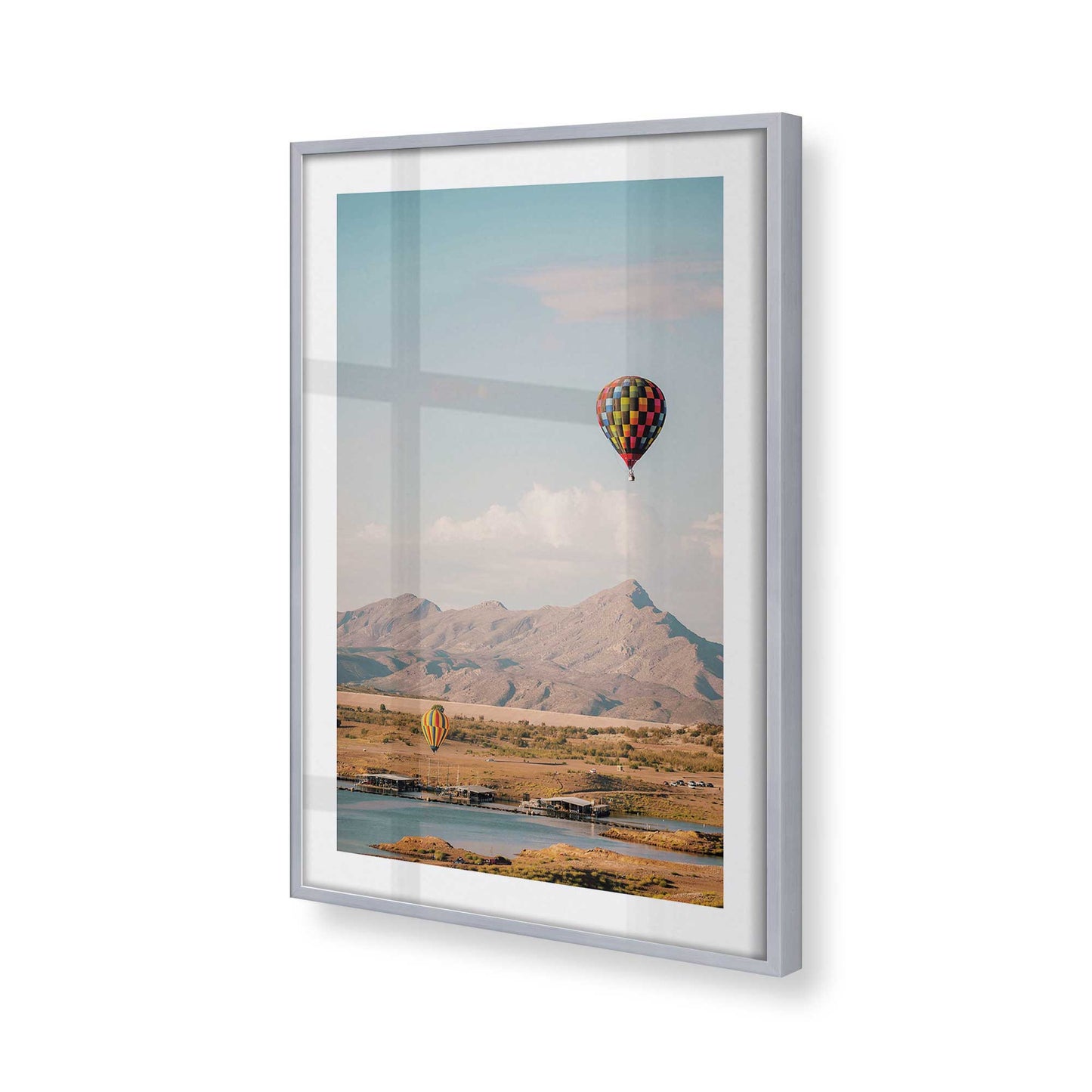 [Color:Polished Chrome], Picture of art in a Polished Chrome frame at an angle