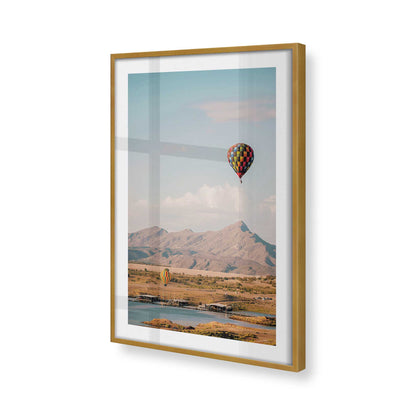 [Color:Polished Gold], Picture of art in a Polished Gold frame at an angle
