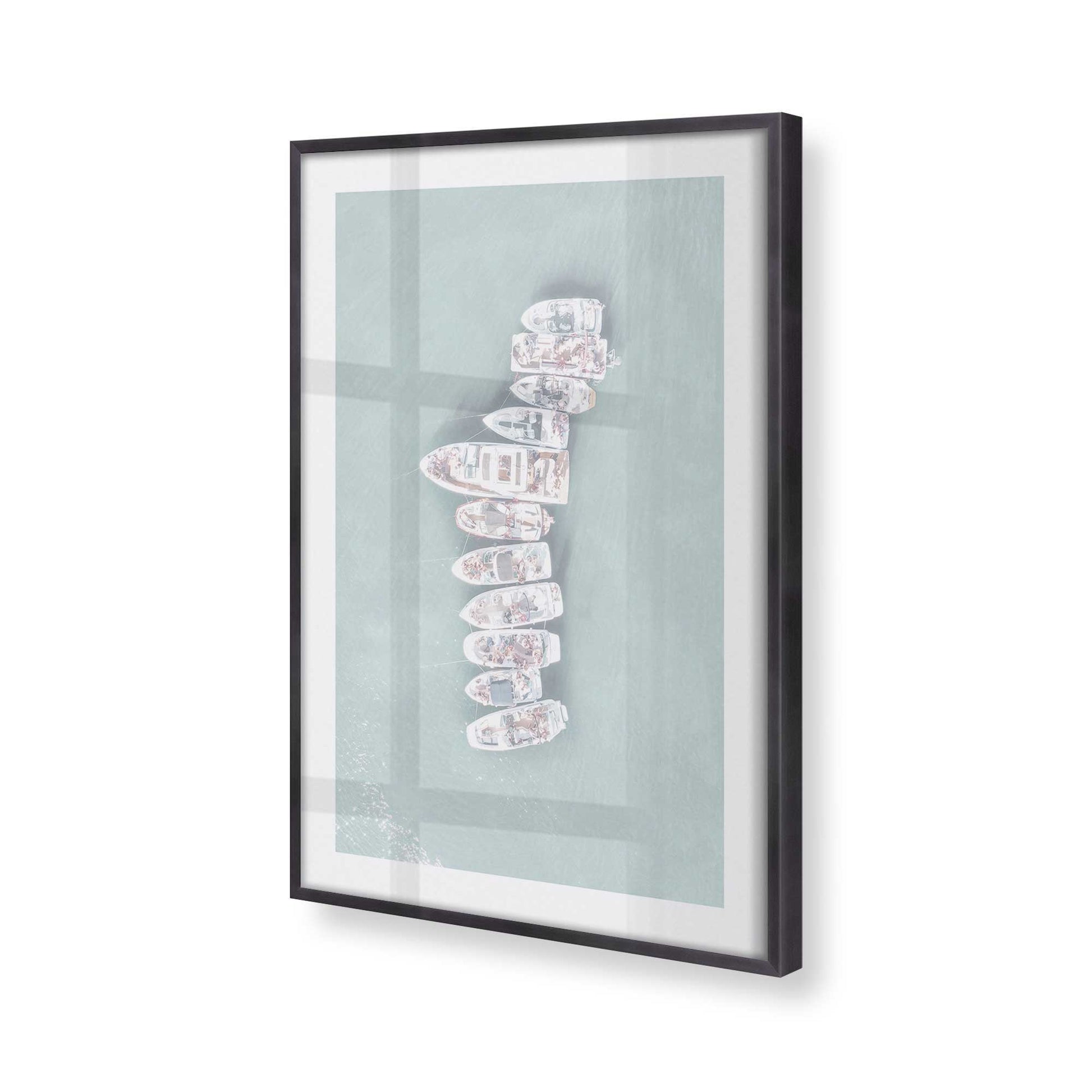 [Color:Weathered Zinc], Picture of art in a Weathered Zinc frame at an angle