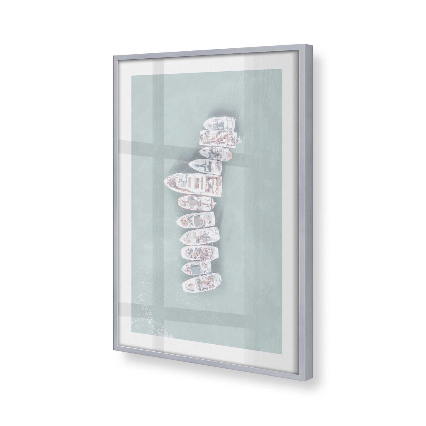[Color:Polished Chrome], Picture of art in a Polished Chrome frame at an angle