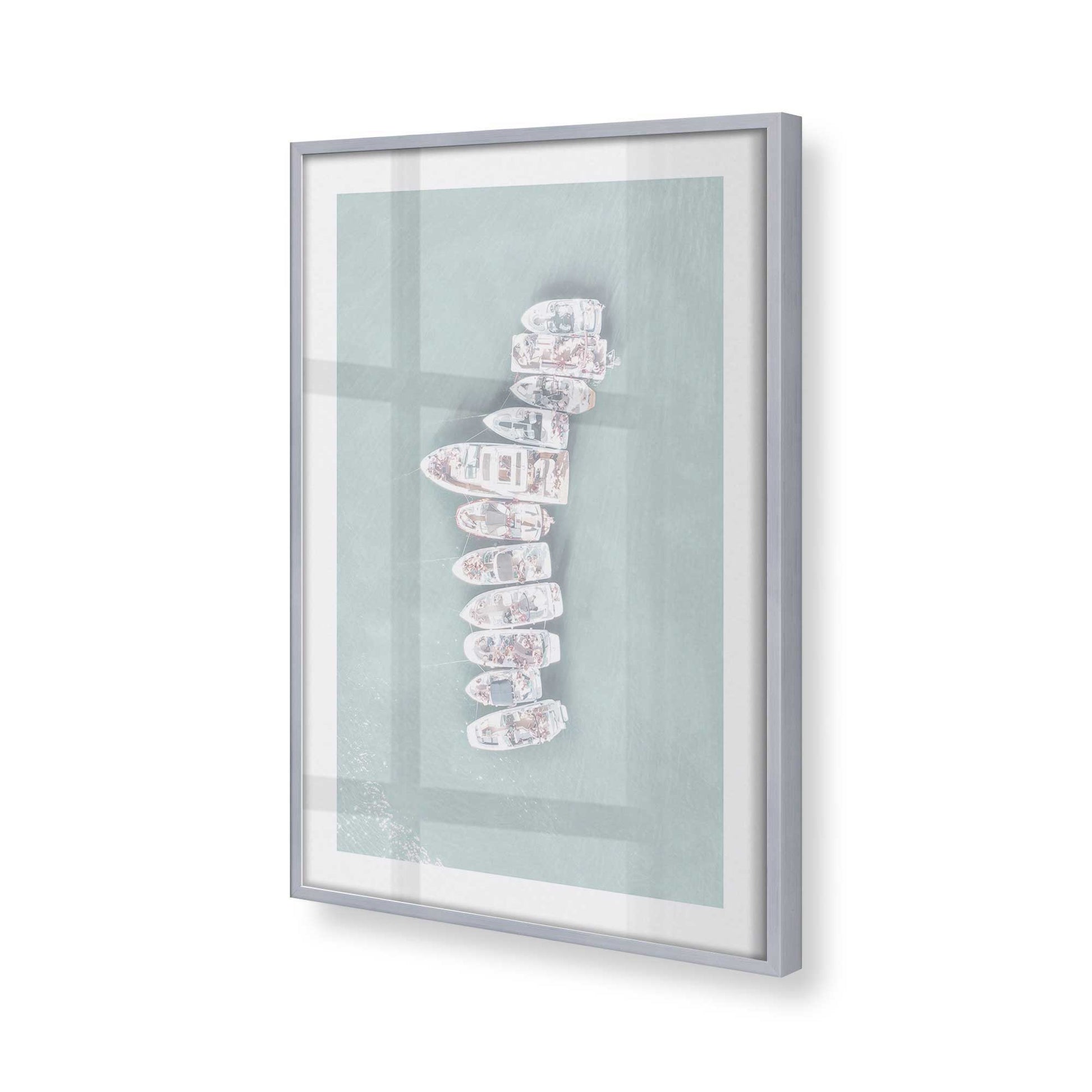 [Color:Polished Chrome], Picture of art in a Polished Chrome frame at an angle