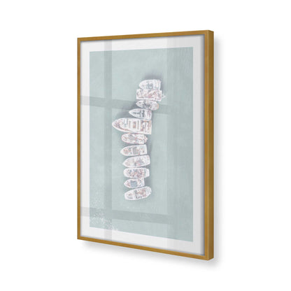 [Color:Polished Gold], Picture of art in a Polished Gold frame at an angle